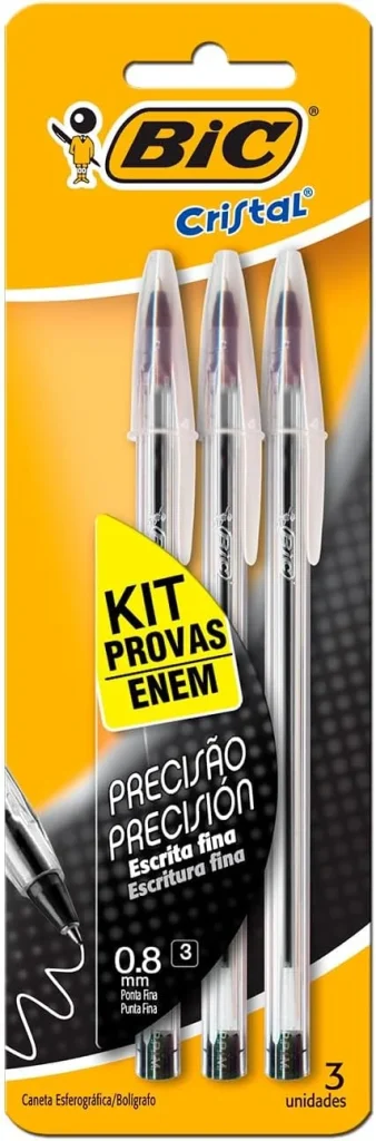Caneta Esferográfica BIC Cristal Fina Kit Enem