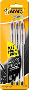 Caneta Esferográfica BIC Cristal Fina Kit Enem