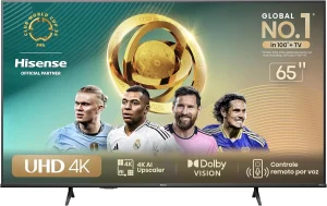 Tv 65 polegadas Hisense 65A6K: Imersão 4K HDR